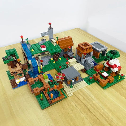EZ TreeHouse Village Farm Cave Mine Alex Zombie Action Figures Building Blocks Toys Gift for Children