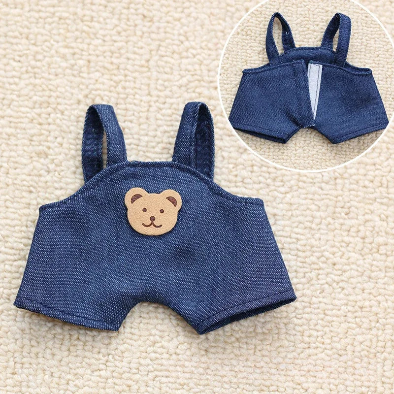 EZ Mini Doll'S Clothes Outfit Accessories For Korea Kpop Exo 15-17cm Labubu Idol V1 V2 Pocket overalls Clothing Gift