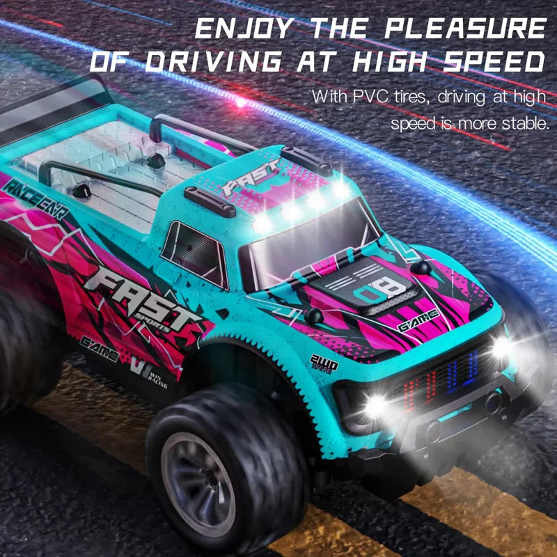 EZ 1:20 KF24 KF23 RC Car Off-Road 2WD Truck With LED Lights High Speed Remote Control Climbing Vehicle Kid Outdoor Competition Toys