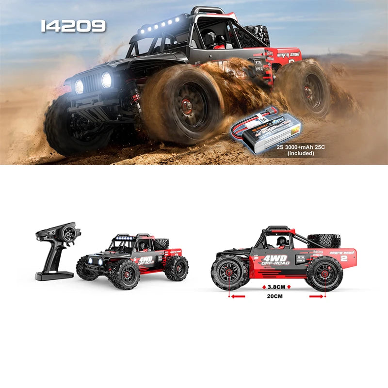 EZ New MJX Hyper Go 16208 3S 1/16 Brushless RC Car Hobby 2.4g Remote Control Pickup Truck Model 4wd High-speed Off-road Boy Gift