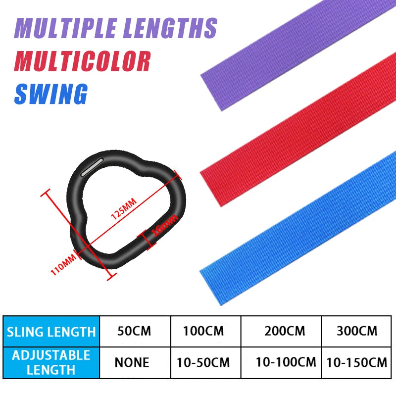 EZ Gymnastics Rings Kid Sport Toy Non-Slip Gym Rings With Swing Adjustable Straps Pull-up Workout Gymnastics Fitness Equipment Toy