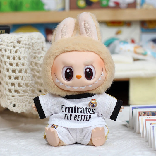 EZ Labubu V1V2 V3 Football Series Set 10/7 Clothing Doll DIY Sportswear Vinyl Pendant Doll Clothing Boys Gift Toys In Stock
