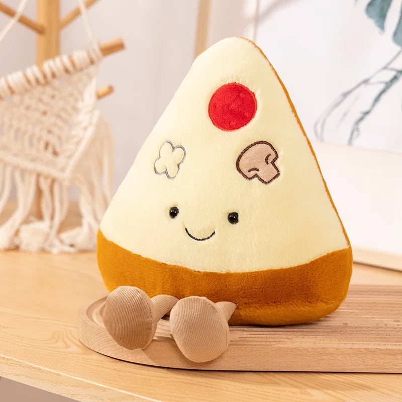 EZ New Cartoon Egg Stuffed Toy Expression Food Bread Toast Series Breakfast Doll Fun Decoration Pillow Baby Comfort Doll Xmas Gifts