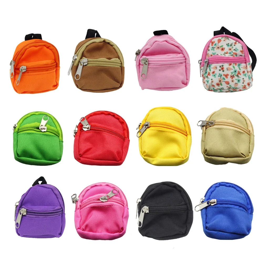 EZ Labubu Doll Canvas Backpack Simulation Pet Bag for 15/17cm Dolls Cute Doll Accessories