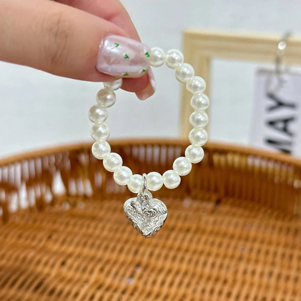 EZ 17cm Labubu Macaron Sitting Party  Ornament DIY Cute Cartoon Plush Pendant Pearl Necklace Chain Alloy Accessory  Labubu Outfit