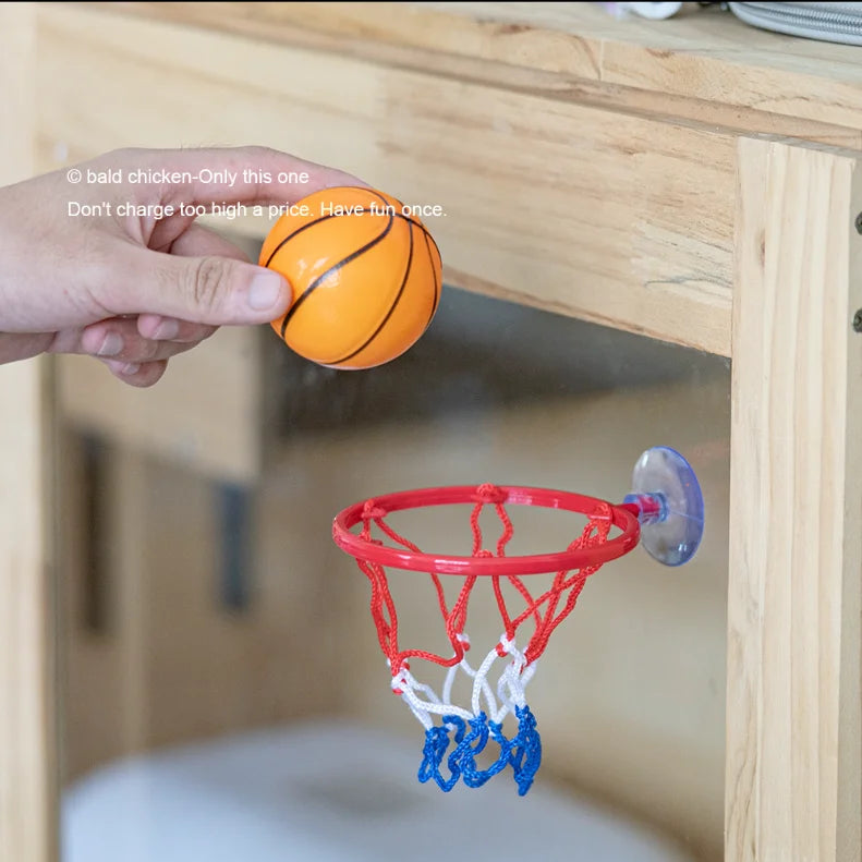 EZ Small Basketball Set Coordinated Wrist Solid Rubber Elastic Ball Children's Exercise Shooting Table Game Toy