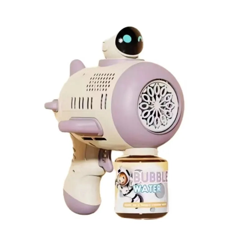 EZ Purple Bubble Machine for Children Automatic Bazooka Bubble with Light Bubble Blower For Kids Soap Bubble Outdoor ToysSpaceman