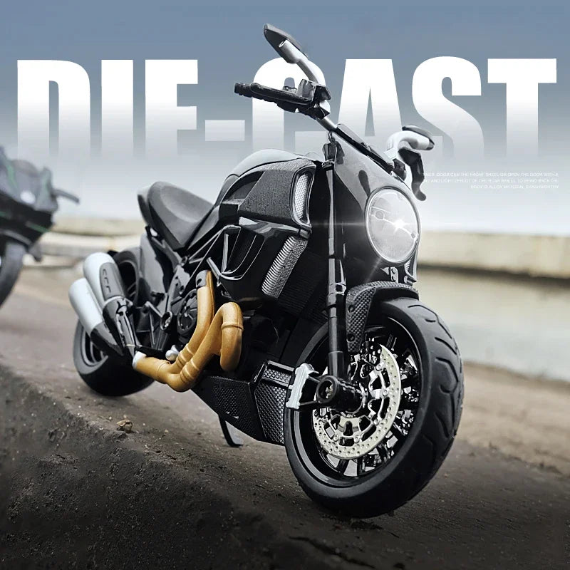 EZ 1:12 Ducati Diavel Carbon Red Die Cast Vehicles Collectible Hobbies Motorcycle Model Toys Birthday gift for children