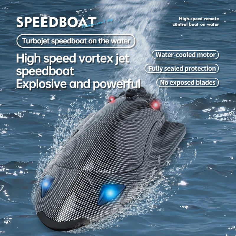 EZ Fy011 New 2.4g Adult Children Electric Speedboat Racing Water Toy Boat High-speed Turbojet Remote Control Boat Christmas Gift