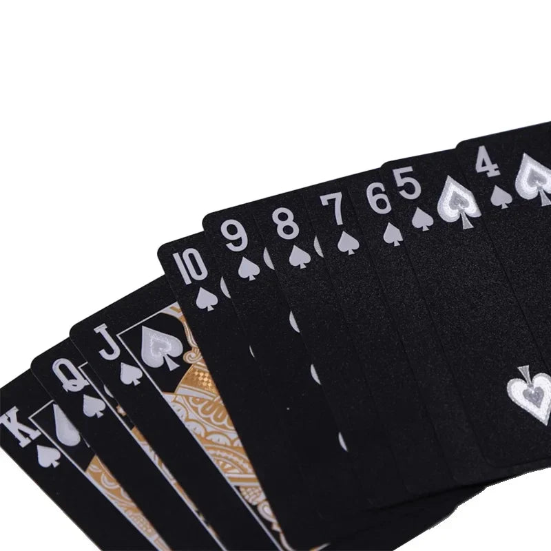 EZ Color Black Gold Playing Card Game Card Group Waterproof Poker Suit Magic Dmagic Package Board Game Gift Collection