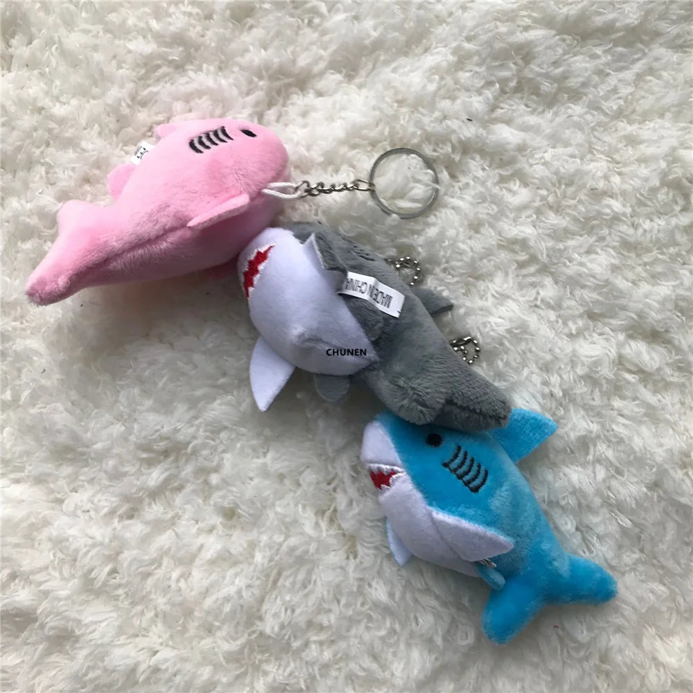 EZ 3Colors- 8CM Shark Plush Toy , Small Accessories Plush Shark Doll