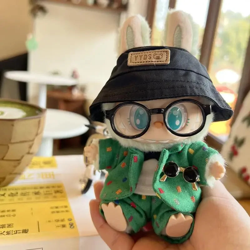 EZ Mini Plush Doll'S Clothes Outfit Accessories For Korea Kpop Exo 15-17cm Labubu Idol Little small suit hat glasses Clothing Gift