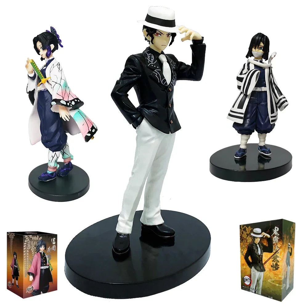 EZ Anime Figure Demon Slayer Figures Kimetsu No Yaiba Doll Tanjiro Nezuko Zenitsu Figurine Inosuke Warrior Action Figure Model Toys