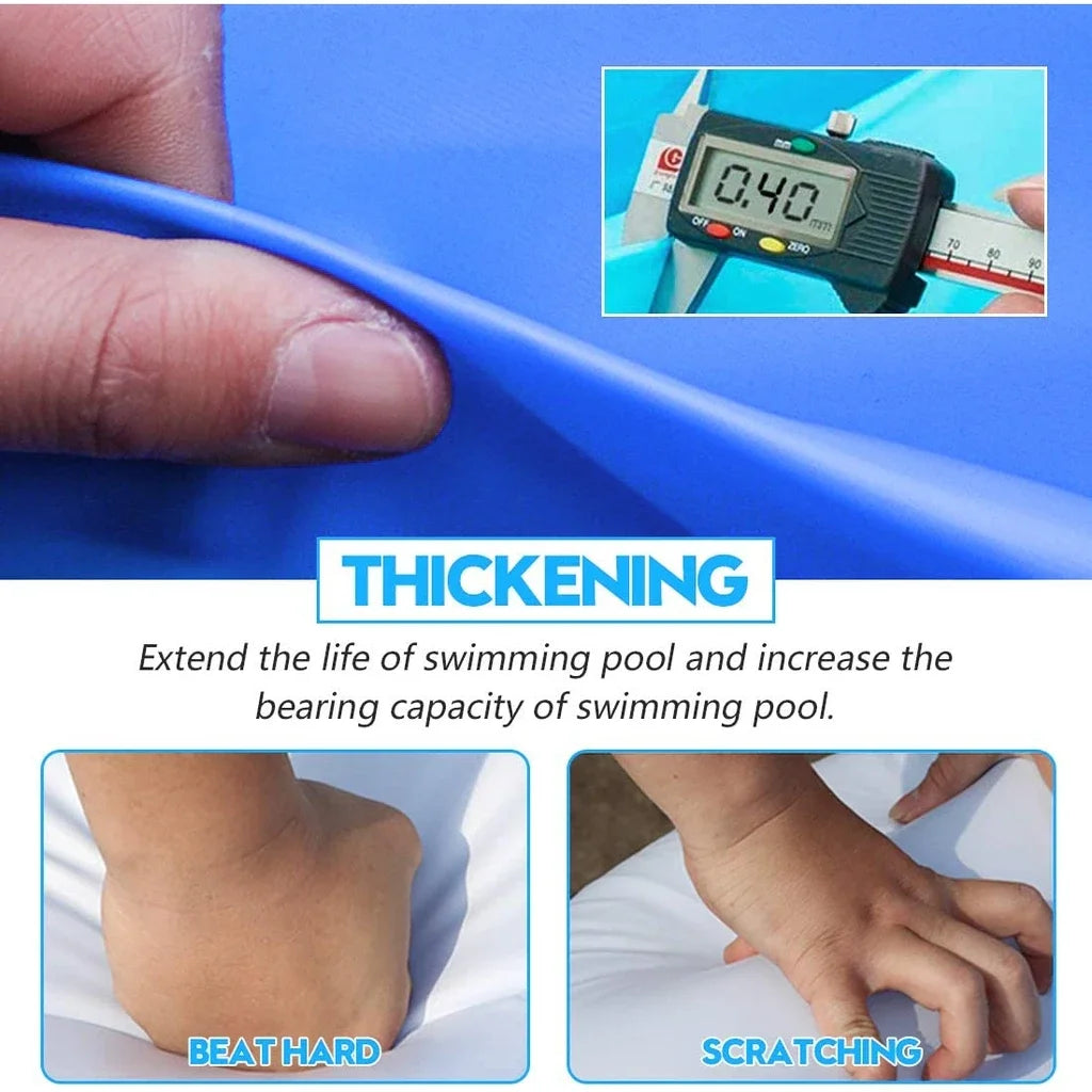 EZ 2m/2.6m Large Inflatable Swimming Pool Adults Kids Pools Bathing Tub Outdoor Indoor Bathtub Water Pool Family Party Toys