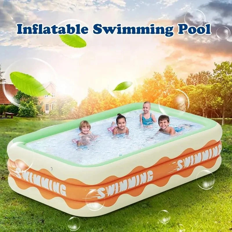 EZ Inflatable Swimming Pool Collapsible Large Size Inflatable Paddling Pools Family Summer Indoor Outdoor Party Toys Children Gifts