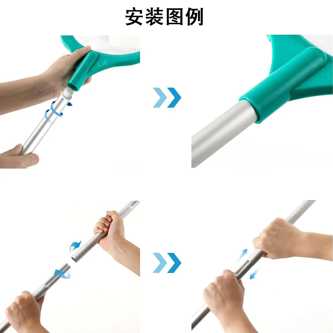 EZ Pond Skimmer Net Summer Pool Skimmer Net With Retractable Pole Leaf Removal Garden Pond Professional Cleaning Tools