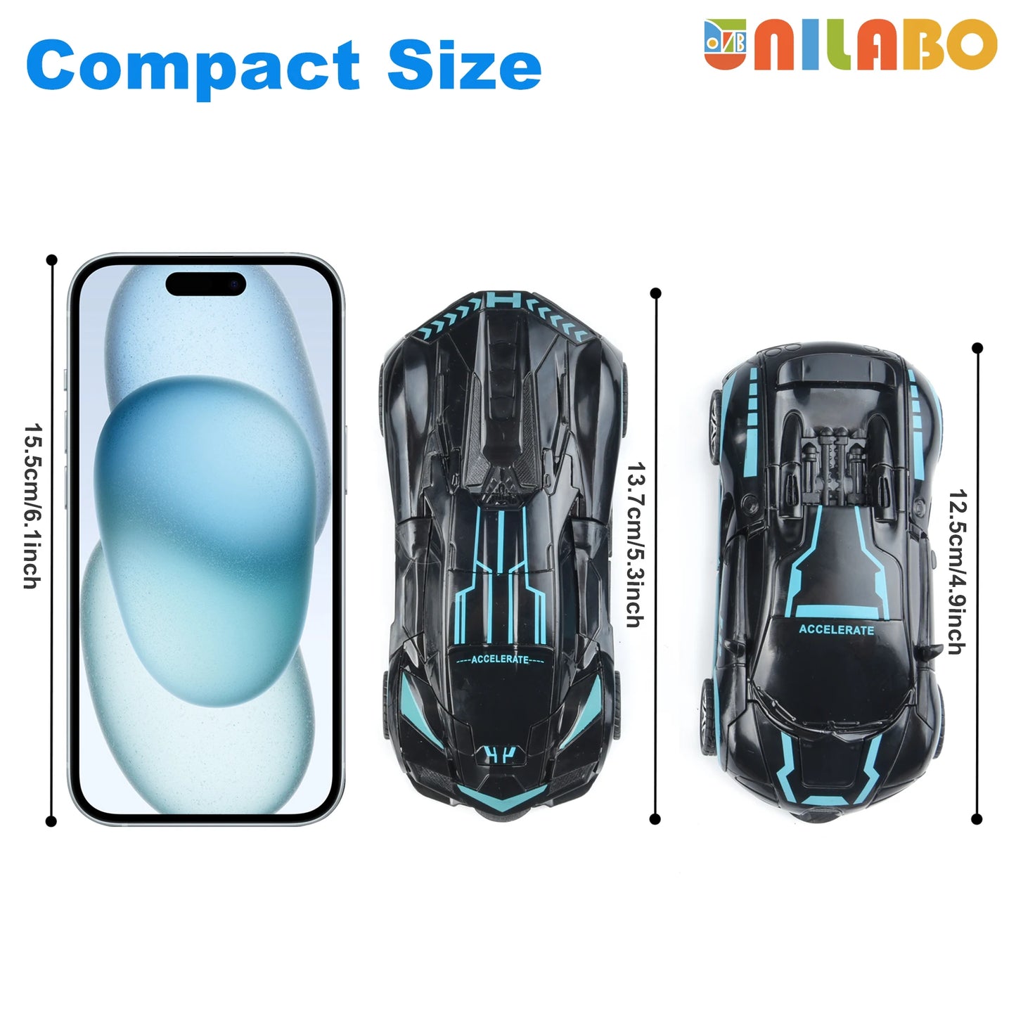 EZ Transformable Robot Sports Car Toys, No Batteries, Educational Kids Gift, Colorful Model Vehicle for Play Learning