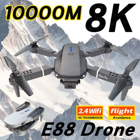 EZ E88 Professional Wide Angle RC Drone with HD 4K Camera, Foldable Helicopter Aircraft