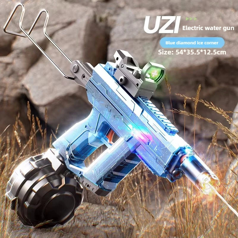 EZ UZI Electric Water Gun Toys for Kids Summer Outdoor Beach Pool Shooting Games Toy Children Automatic Continuous Water Squirt Gun