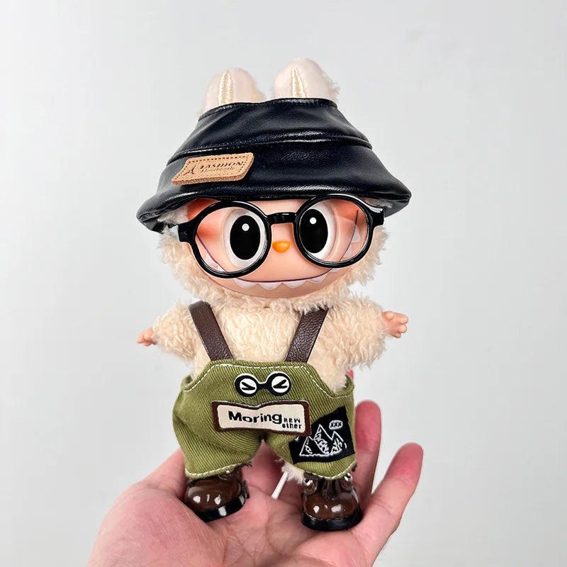 EZ For Labubu Clothes 17cm Labubu Plush Toy Pendant Clothes Replace Cute Fashionable Suit Fashionable And Cute Dress-up Accessories