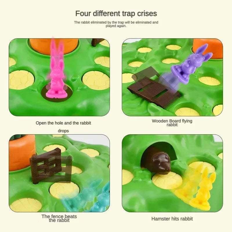 EZ New Rabbit Trap Puzzle Toy Children's Dual Play Multiplayer Board Game Competition Parent Child Interactive Strategy Game