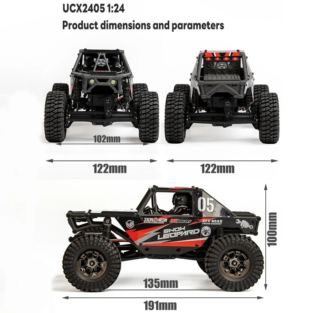 EZ 1/24 RC Crawler UDIRC UCX2405 Brushless/Brushed Motor 4WD Off-road Mini Rock Crawler Climbing Vehicle RTR RC Car Toys