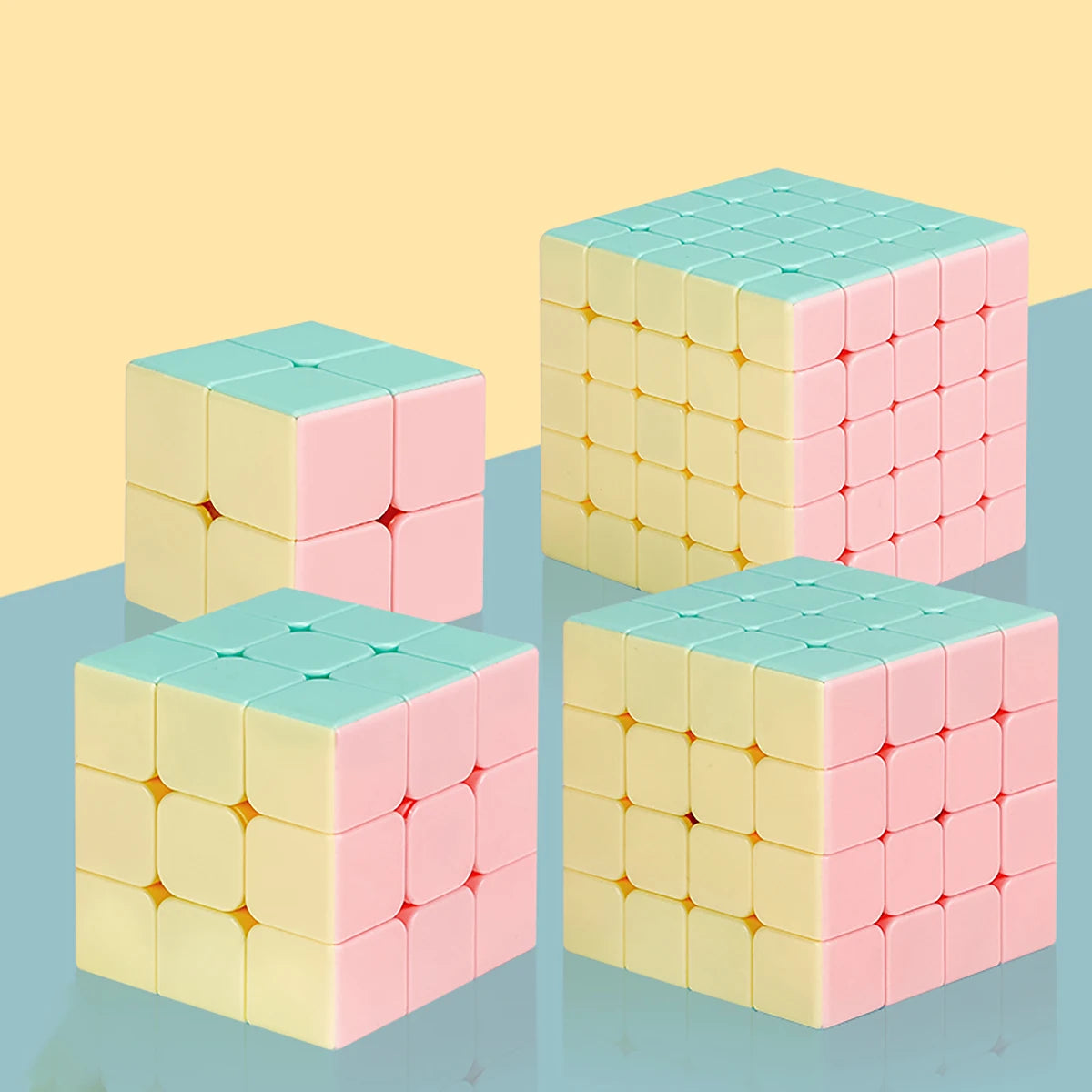 EZ Magic Cube 2x2 3x3 4x4 5x5 pyramid Magic Cube racing stress-relieving puzzle professional smooth speed game children's toy gift