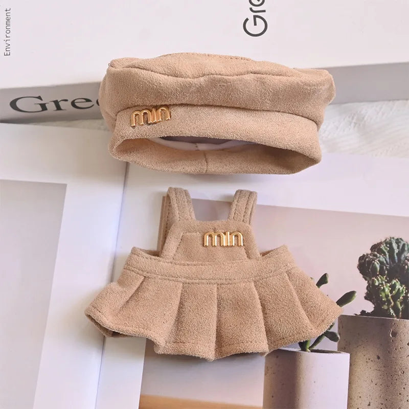 EZ Labubu Sitting Party Series Classic Dress Grid Style Small Fragrance for Labubu Kid Gift Labubu Clothes Design Style