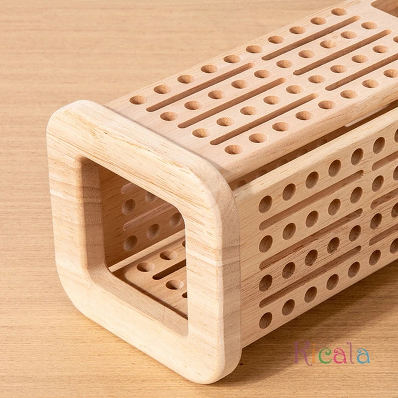 EZ Montessori Game Wooden Stick Tower Toy With Sticks Dice Motor Skills Development Stick Counting Math Educational Toy For Kids
