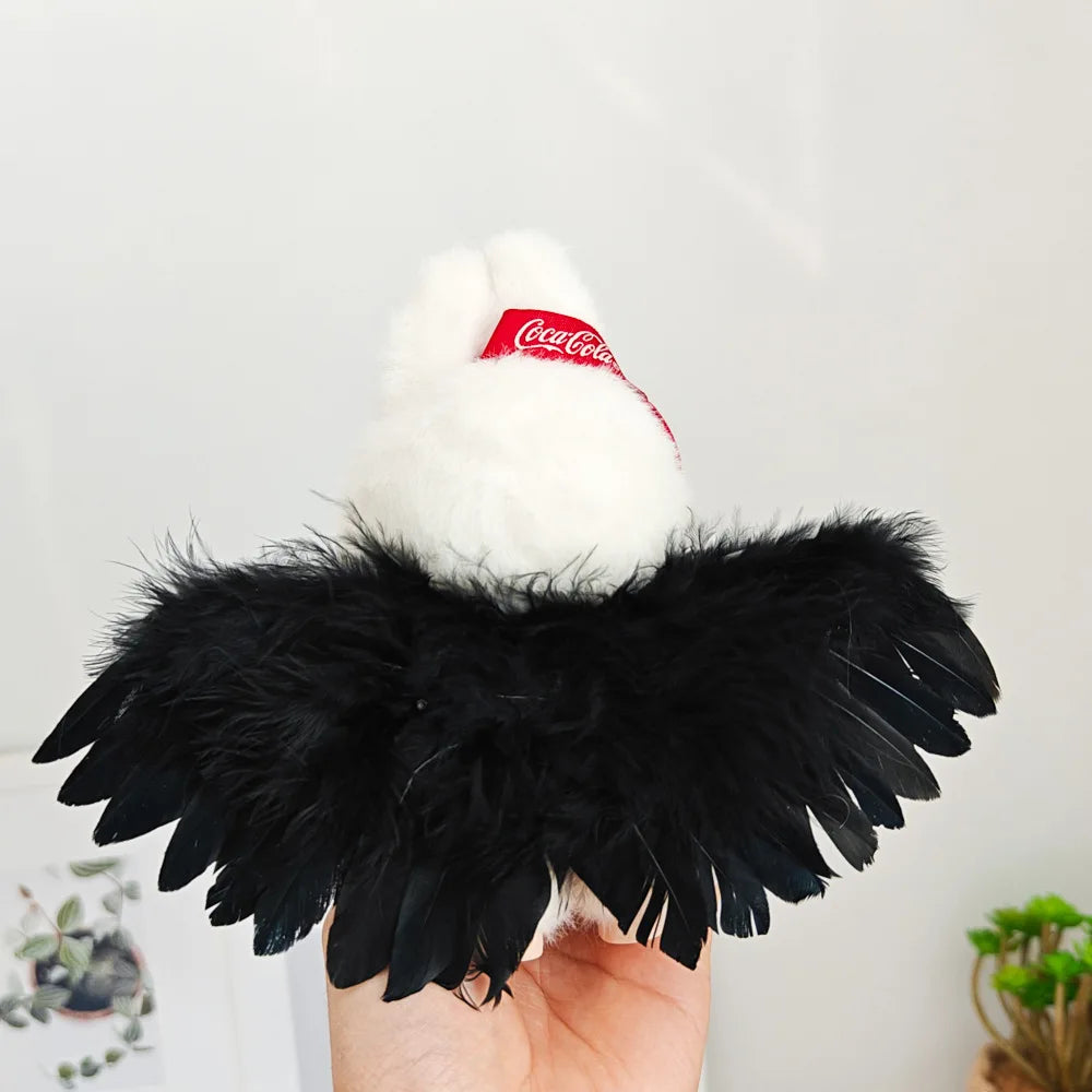 EZ Doll Clothes Outfit Accessories for 15-17cm Labubu Black White Angel Feather Wings DIY Mini Dolls Clothing Girl Gift