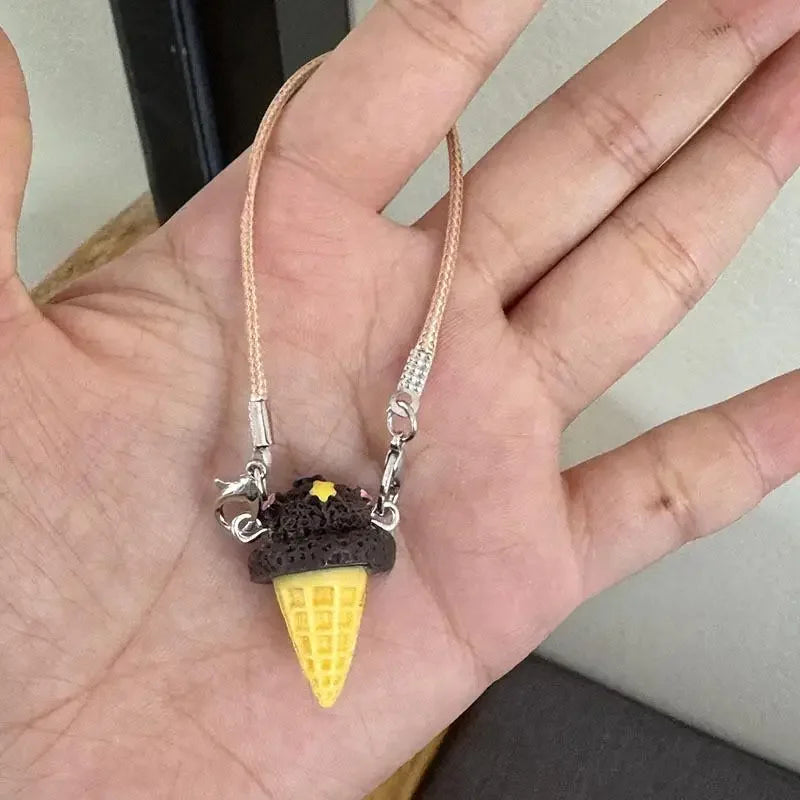 EZ For 17cm 3.0 labubu v1/v2/v3 Mini Ice Cream Bag  Bear Rose Accessories Doll House Accessories Bag Hanging（No dolls）