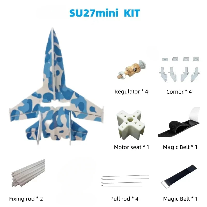EZ Su27mini Rc Beginner Training Plane 56cm Small Model Airplane KIT Remote Control Fixed Wing Crash Resistant Magic Board Glider
