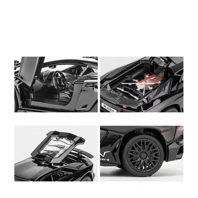 EZ 1:32 Lamborghinis SV LP750-4 Alloy Sports Car Model Diecast & Toy Metal Vehicle Simulation Car Model Collection Children's Gifts