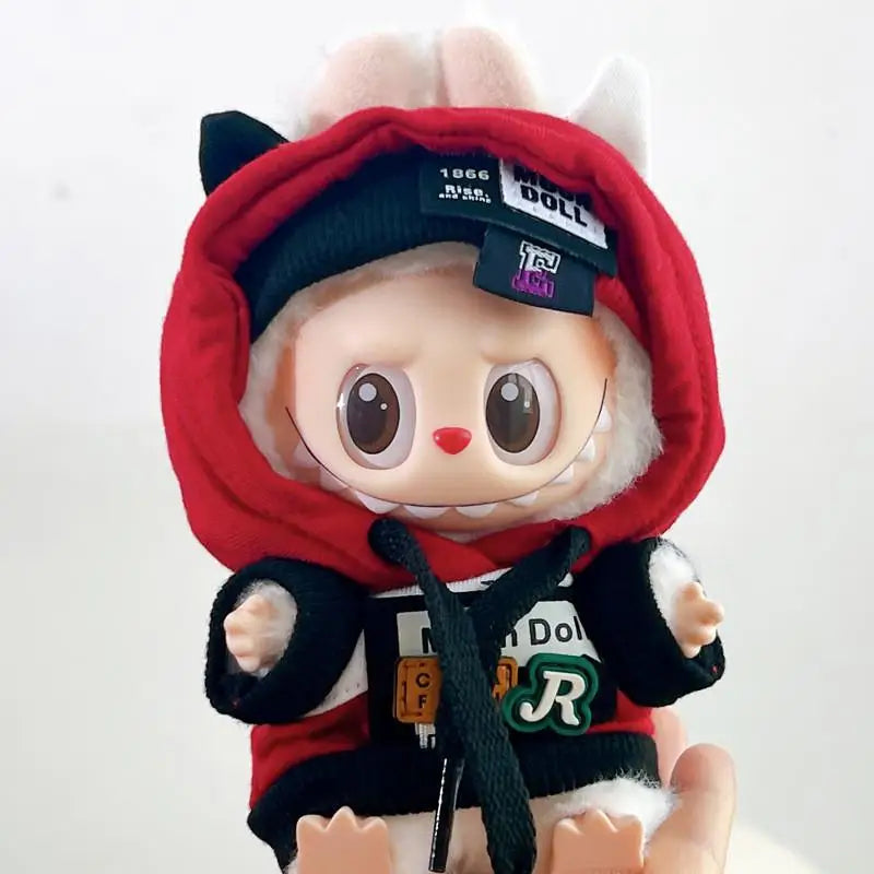 EZ For labubu v1/v2/v3 baby clothes cool sweater doll can be worn for labubu accessories Cute Decoration Little Cloths