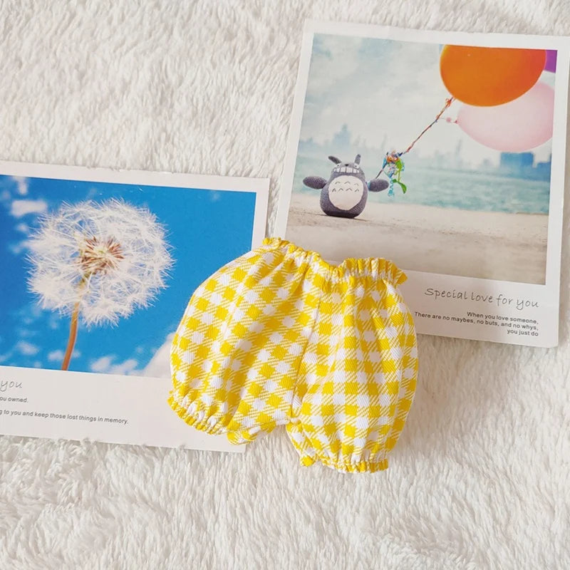 EZ Cute Mini Plush Doll's Clothes Bloomers For 17cm Labubu Idol Dolls Trousers Mini Shorts Clothing DIY Kid Gift Dolls Accessories