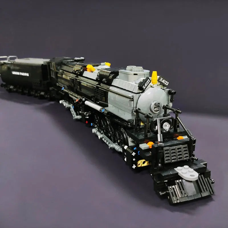 EZ Classic Technical Train Buildings Blocks Big Boy Steam Locomotive Railway Tracks Sets  DIY Kids Toys For Birthday Christmas Gift