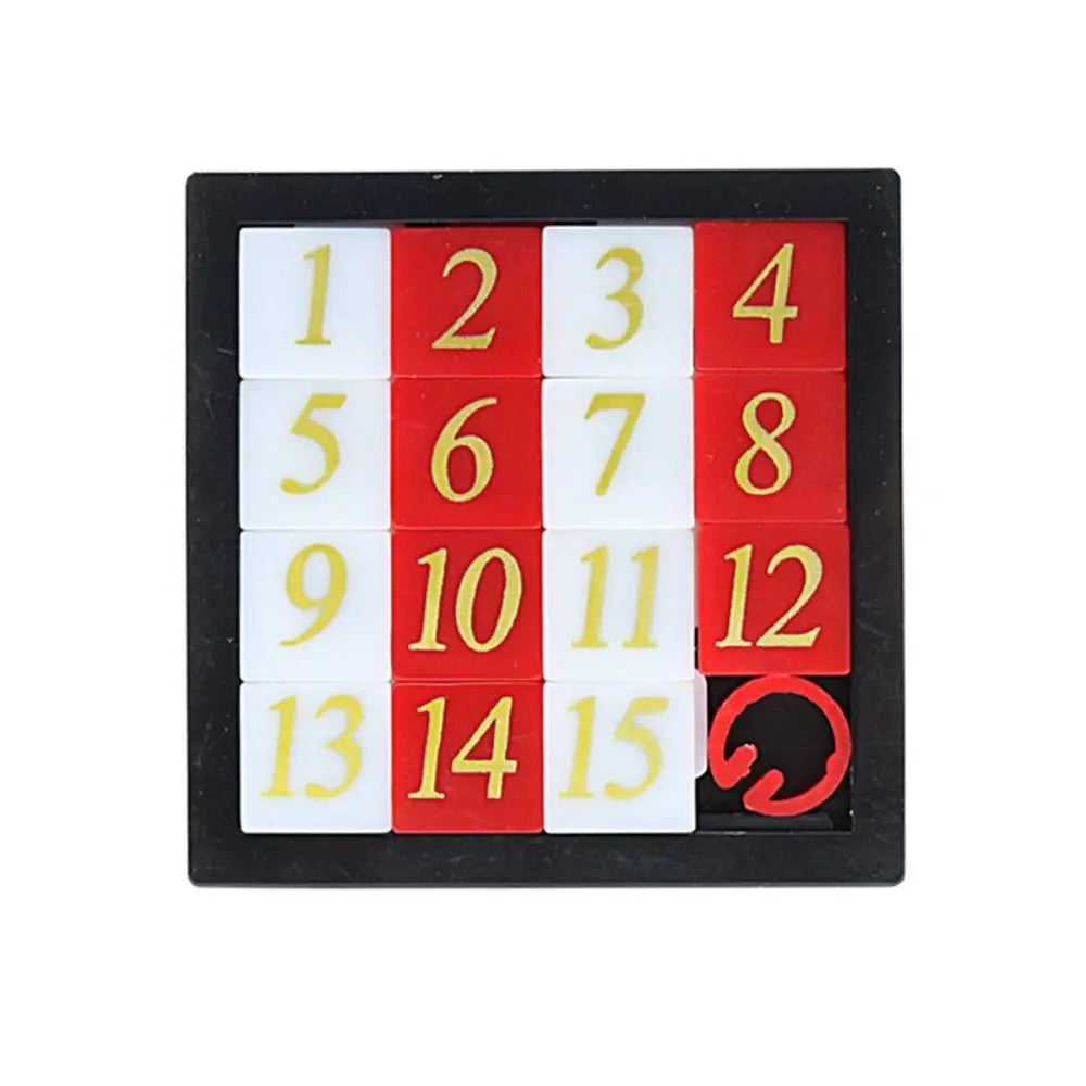 EZ Early Educational Math Toy Developing for Children Plastic 1-15 Number Puzzles Kids Toy Sliding Puzzle Toy 15 Tiles Logics Game