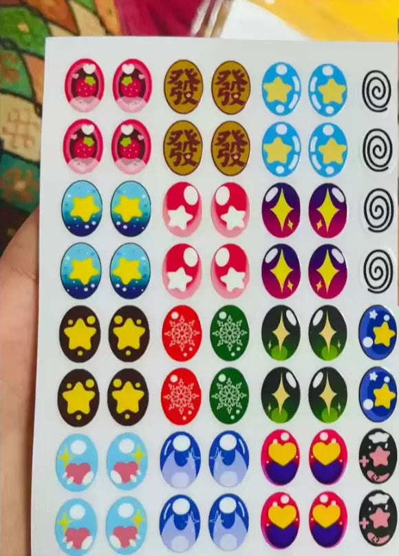 EZ 17cm Labubu V1v2 Eye Makeup Color False Eyelash Customization Gorgeous And Exquisite Eye Makeup Stickers Eyelash Stickers