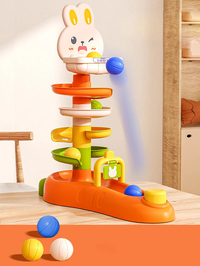 EZ Montessori Baby Ball Drop Toy Toddlers Educational Toys for Children Activity Games Baby Learning Tower Stacking Toys for Babies