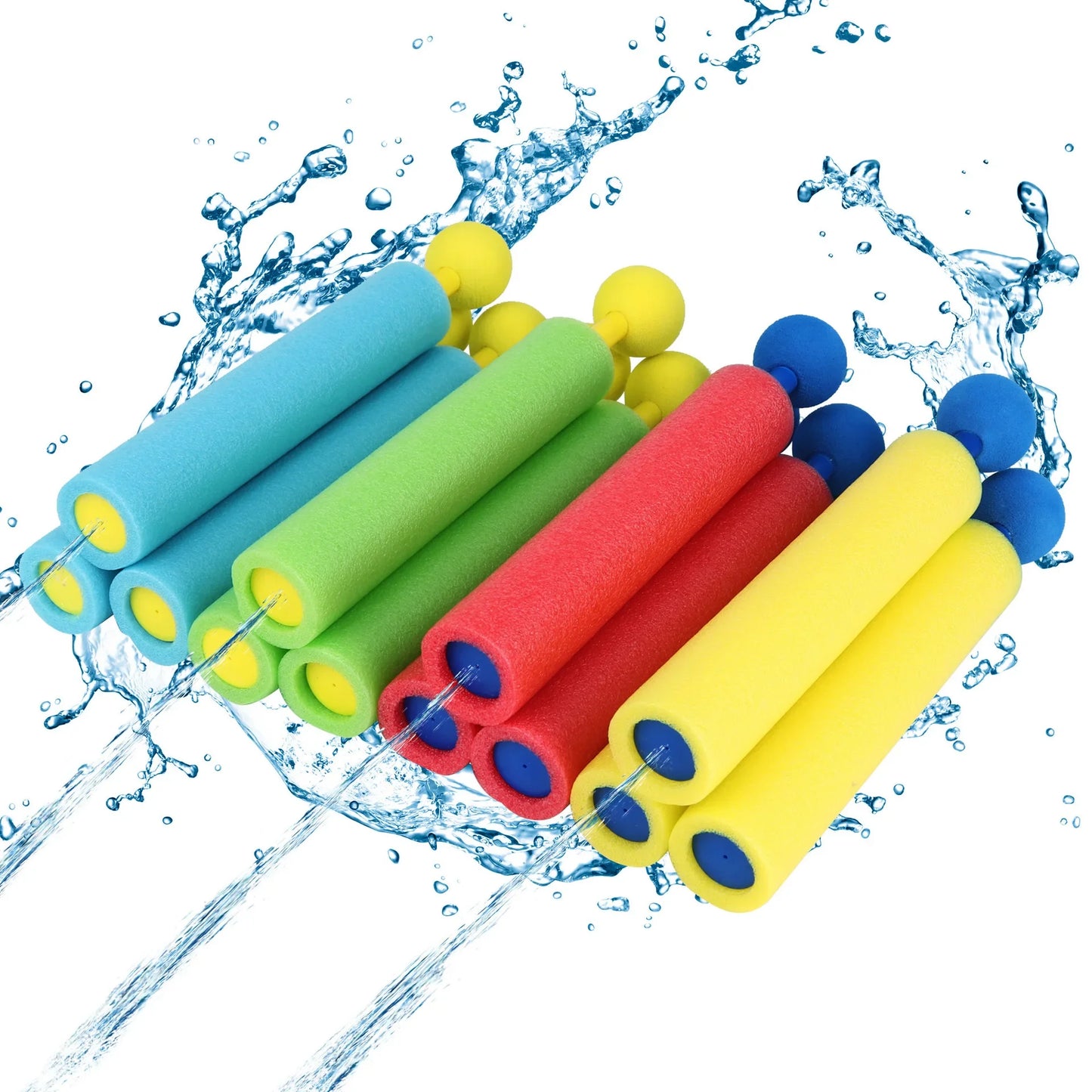 EZ 4pcs Water Blaster Water Guns for Kids Shooter Portable 4 Colors 30ft Range Children Foam Water Gun Summer Swimming Pool Toys