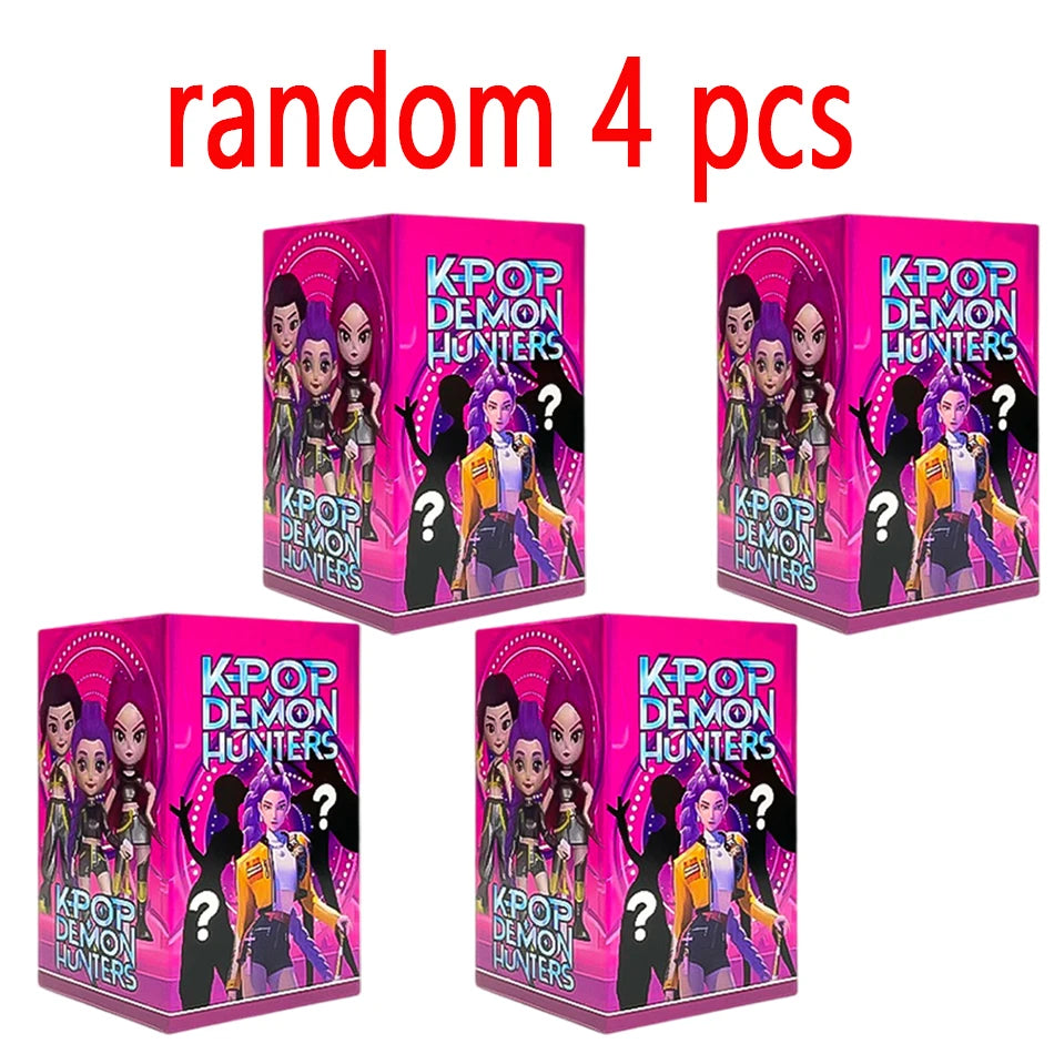 EZ 1-6pcs Kpop Devil Hunter Blind Box Disassembly Fun Blind Bag Small statue Peripheral Desktop decoration fans gift ﻿
