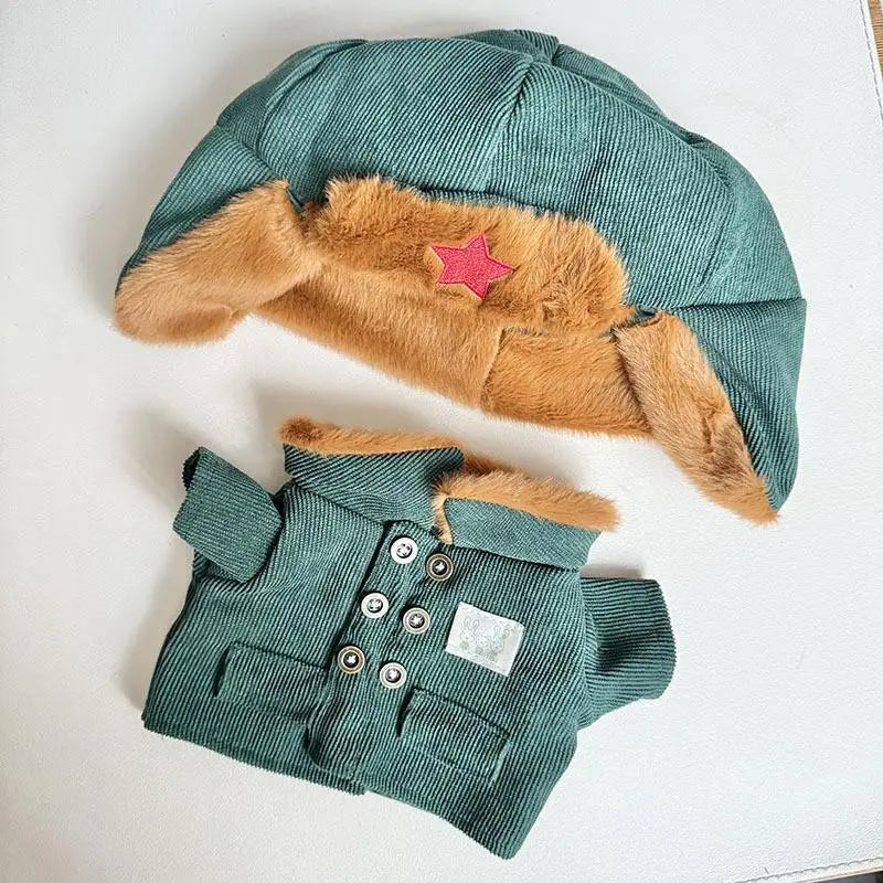 EZ For 38 Cm Labubu plush doll clothes outfit doll MOKOKO coat rabbit ear strap skirt set  Accessories Cute Decoration