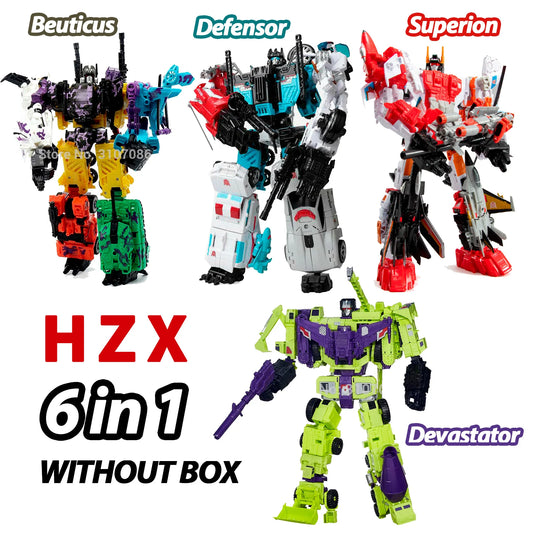 EZ Transformation Robot Toys HZX Defensor Bruticus Superion Devastator IDW 5 IN 1 6 IN 1 ONE NO BOX Sets Action Figure KO 6in1