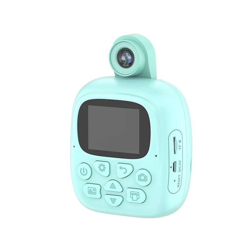 EZ Kids Digital Camera Portable Selfie cartoon Camera multi-functions Mini Thermal Printer Camera Video Educational Birthday Gifts