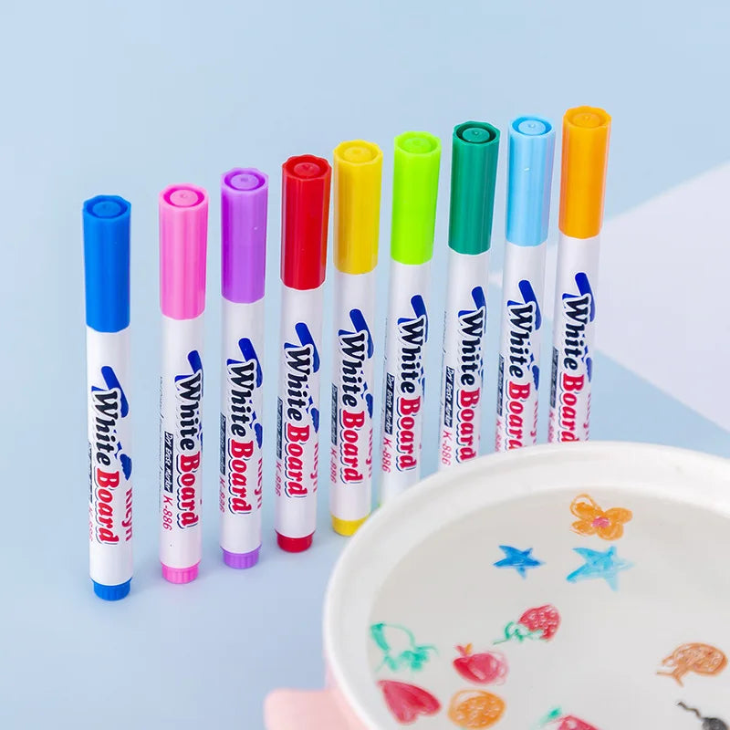 EZ Water Floating Pen Magical Ink Pens With Spoon Floating Color Water Painting Floating Chalk Art Graffiti Drawing Set For Kids