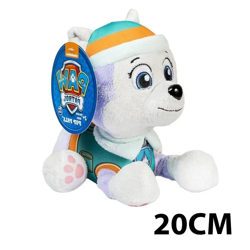 EZ Paw Patrol Plush Doll Chase Rock Animal Dog Cartoon Model Action Figures Movies Peripherals Children Birthday Gift