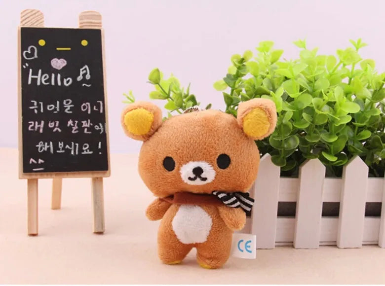 EZ Anime Rilakkuma Cartoon Plush Doll Soft bear Toys Kawaii Room Decor Teddy Bear Plushies Cute Couple Bear Xmas Gifts For Girls