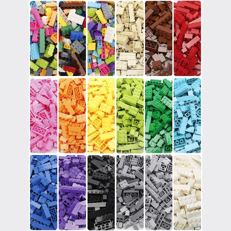EZ 125/250g DIY Building Blocks Bulk Lot Pack Sorte Thick Bricks Block Plate Toys Small Particles Bulk Fit Legoeds Gift for Kids