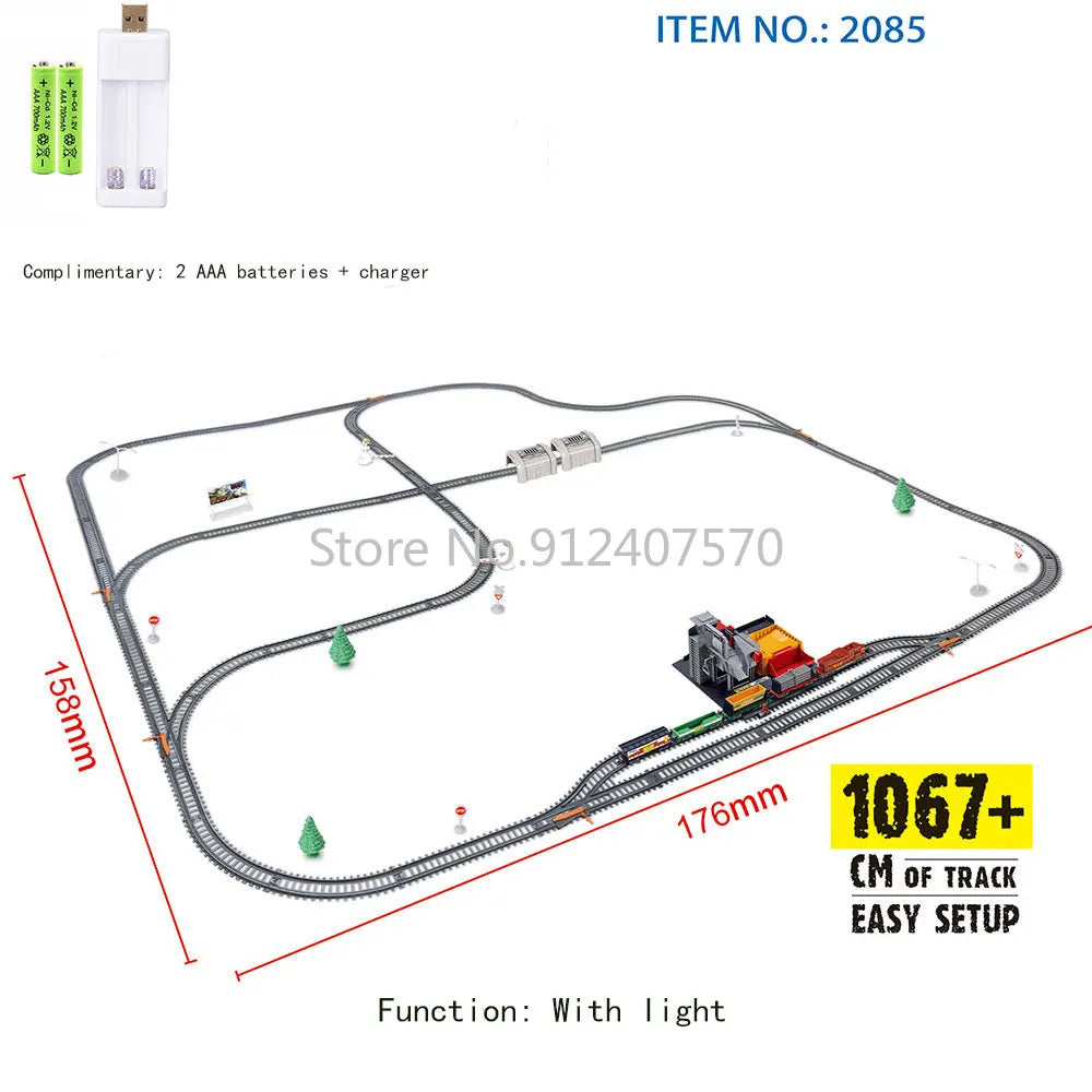 EZ Electric Train High Speed Train Model Railway Track Harmony Rail Toy Car  Assemble DIY Set Children Christmas Gift Toy for Boy