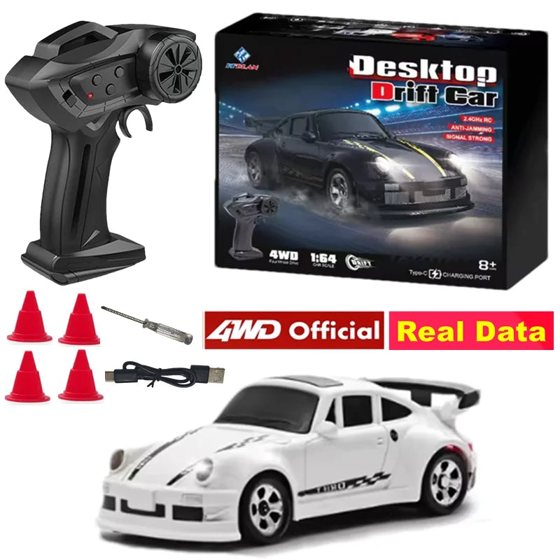 EZ 4WD Drift Racing Car 1/64 or 1/43 Mini Remote Controlled High Speed Car Radio Electric Competition Toy Gift For Kids Boys Adults